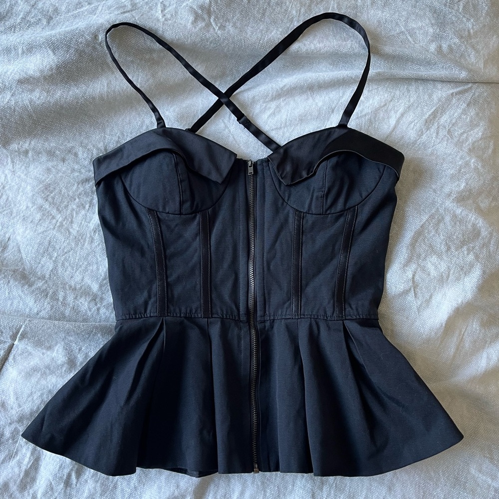 Bebe Elegant Black Bustier Top